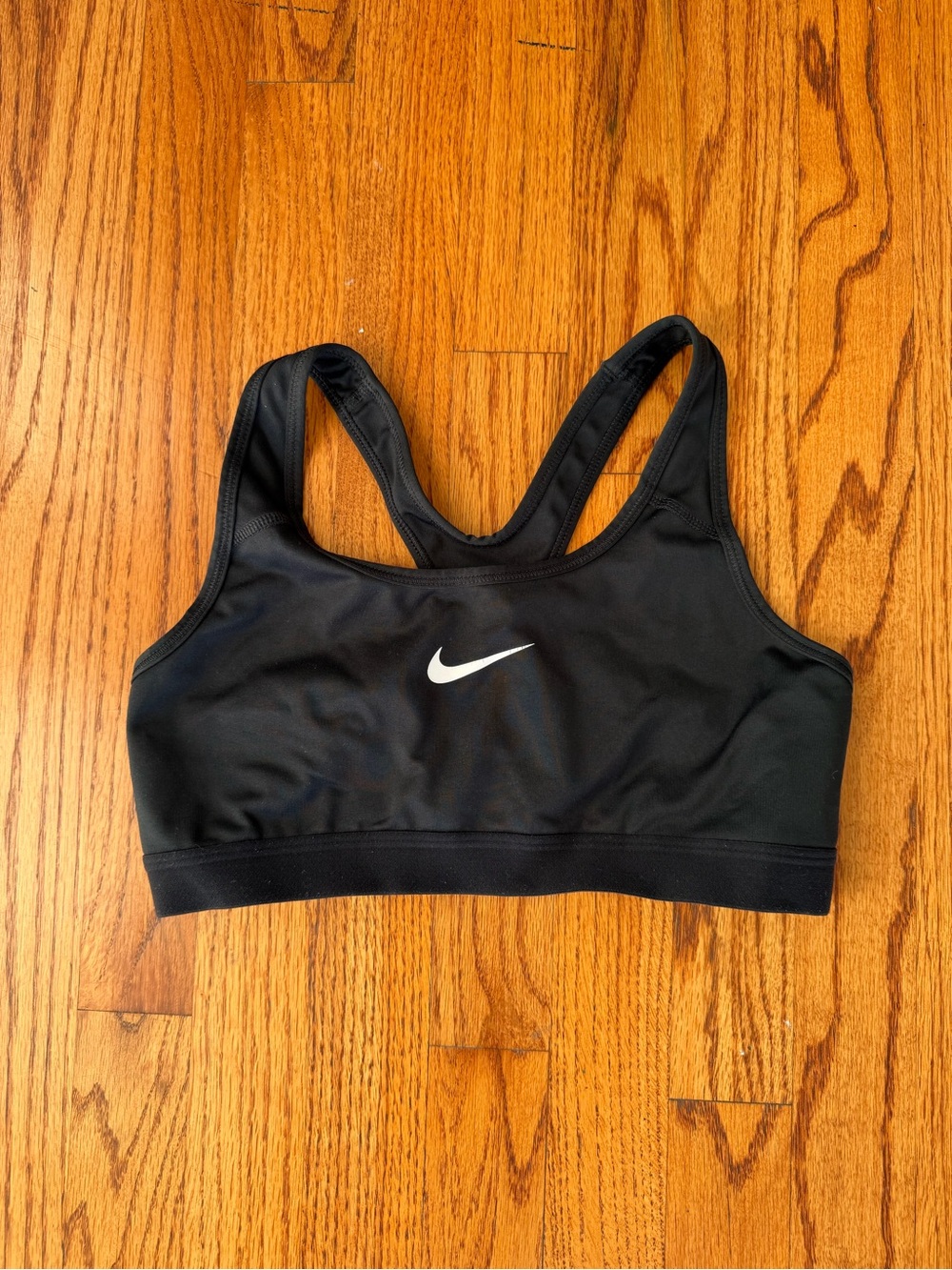 Nike Black Sports Bra with White Swoosh